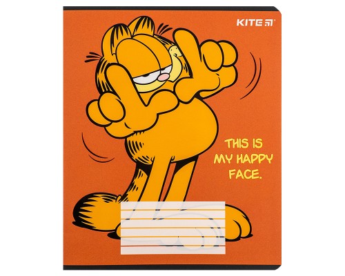 Зошит Kite Garfield, 18 аркушів, лінія (GF24-237)
