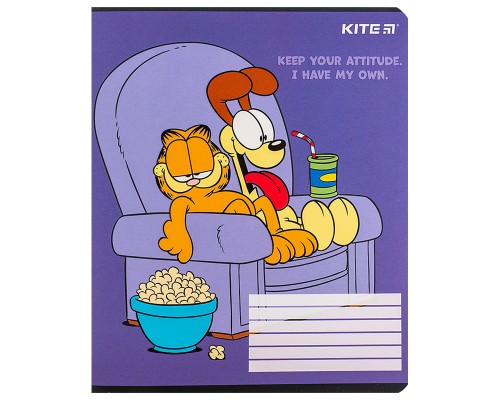 Зошит Kite Garfield, 18 аркушів, лінія (GF24-237)
