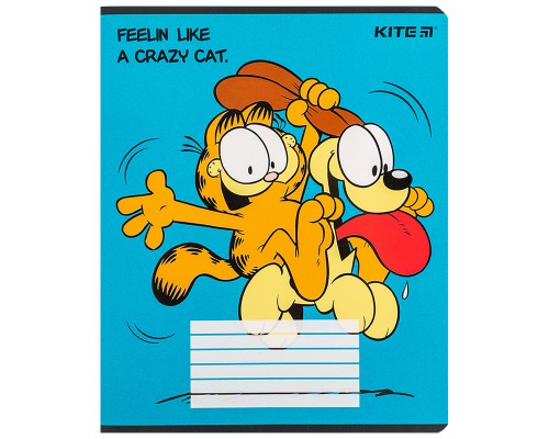 Зошит Kite Garfield, 18 аркушів, лінія (GF24-237)