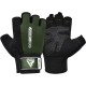 Рукавички для фітнесу RDX W1 Half Army Green Plus M (WGA-W1HA-M+)