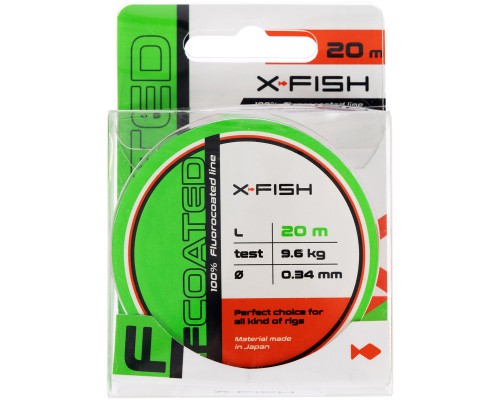 Флюорокарбон X-Fish FCoated 20m 0.34mm 9.6kg (1917.01.49)
