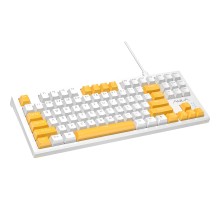 Клавіатура Aula F3032 White keycaps plus 21 Yellow keys KRGD Red USB UA White (6948391204680)