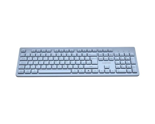 Клавіатура Canyon HKB-W01 Silent Wireless UA Blue (CNS-HKBW01BL)