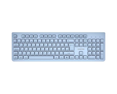Клавіатура Canyon HKB-W01 Silent Wireless UA Blue (CNS-HKBW01BL)