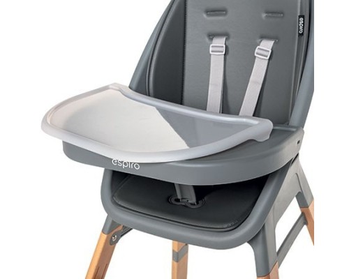 Стілець для годування Espiro SENSE 27 WHITE GRAY (5906724203381)