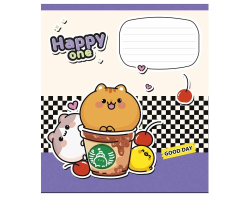 Зошит Школярик Happy one 18 аркушів клітинка (018-3532K)