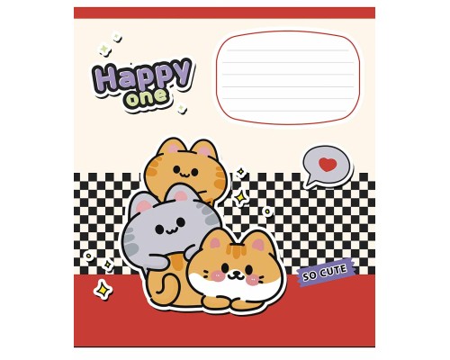 Зошит Школярик Happy one 18 аркушів клітинка (018-3532K)