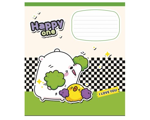 Зошит Школярик Happy one 18 аркушів клітинка (018-3532K)