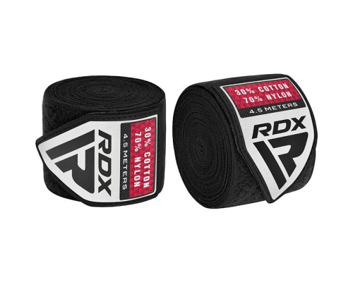 Бинт для спорту RDX RB Hand Wraps Combine 3 пари Black 4.5м (HWC-BBB+)