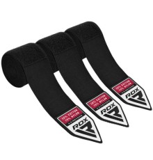 Бинт для спорту RDX RB Hand Wraps Combine 3 пари Black 4.5м (HWC-BBB+)