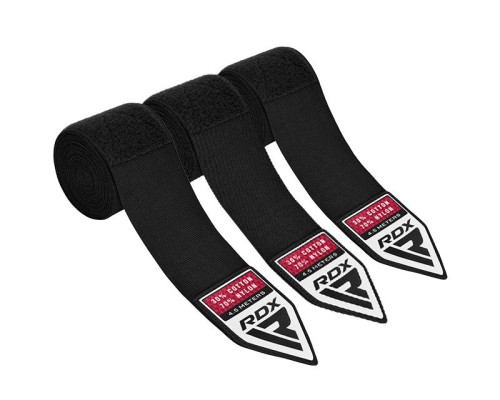 Бинт для спорту RDX RB Hand Wraps Combine 3 пари Black 4.5м (HWC-BBB+)