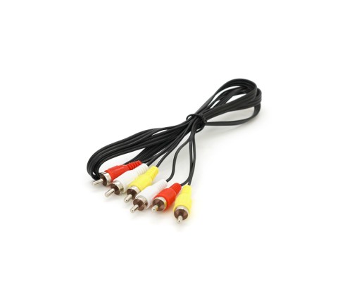 Кабель мультимедійний 3xRCA M to 3xRCA M 1.0m black Voltronic (YT-3хRCA(M)/3хRCA(M)-1.0)