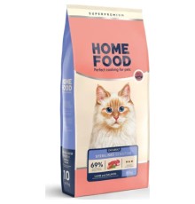 Сухий корм для кішок Home Food With sensitive digestion з ягням та лососем 10 кг (4820235020583)