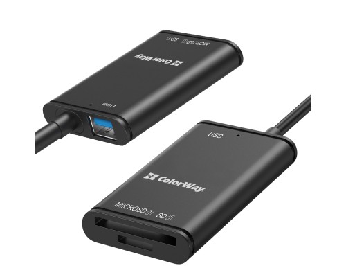 Зчитувач флеш-карт ColorWay USB-C to USB 3.0/SD/MicroSD (CW-CR-02)