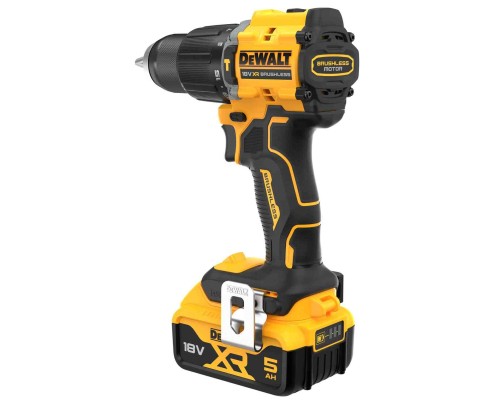 Шуруповерт DeWALT XR Li-Ion 18V 2x5Ah, 74 Нм, 0-450/0-1650 об/хв, 1.17 кг, TSTAK (DCD799P2T)