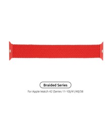 Ремінець до смарт-годинника Armorstandart Braided Solo Loop для Apple Watch 42 (Series 11-10)/41/40/38 Red Size 4 (132 mm) (ARM58070)