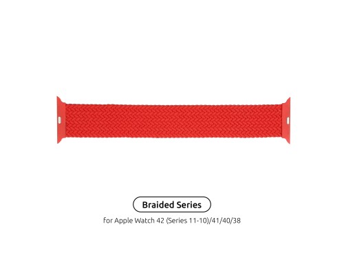 Ремінець до смарт-годинника Armorstandart Braided Solo Loop для Apple Watch 42 (Series 11-10)/41/40/38 Red Size 4 (132 mm) (ARM58070)
