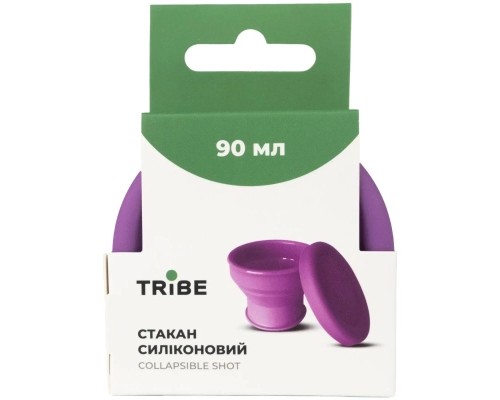 Чашка туристична Tribe Collapsible Shot 90 мл з кришкою, plum (T-FF-0030-plum)