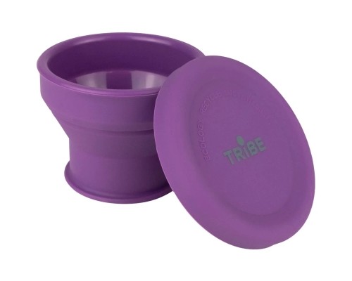 Чашка туристична Tribe Collapsible Shot 90 мл з кришкою, plum (T-FF-0030-plum)