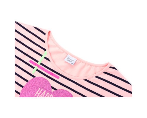 Плаття дитяче Breeze з серцем в комплекті з топом (9051-128G-blue-peach)