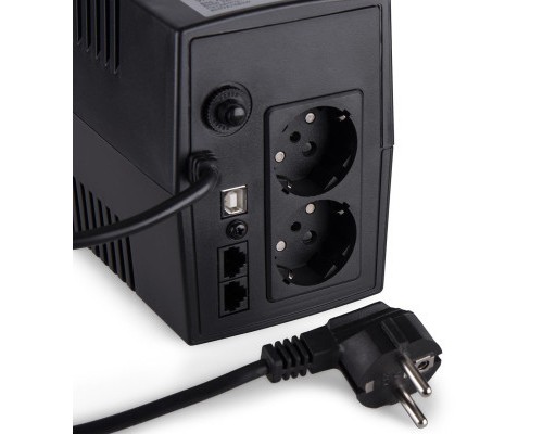 Пристрій безперебійного живлення Vinga LCD 600VA plastic case with USB (VPC-600PU)
