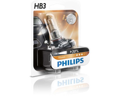 Автолампа Philips HB3 Vision, 3200K, 1шт (9005PRB1)
