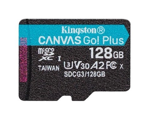 Карта пам'яті Kingston 128GB microSD class 10 UHS-I U3 A2 Canvas Go Plus (SDCG3/128GBSP) Карта пам'яті Kingston 128GB microSD class 10 UHS-I U3 A2 Canvas Go Plus (SDCG3/128GBSP)