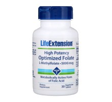 Вітамін Life Extension Високоактивний оптимізований фолат, High Potency Optimized F (LEX-19133)