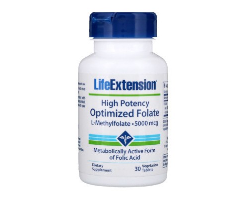Вітамін Life Extension Високоактивний оптимізований фолат, High Potency Optimized F (LEX-19133)