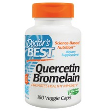 Антиоксидант Doctor's Best Кверцетин і Бромелайн, Quercetin Bromelain, 180 капсул (DRB-00029)