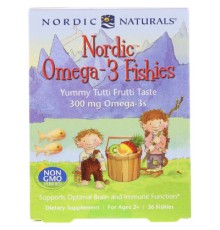 Жирні кислоти Nordic Naturals Цукерки у вигляді рибок, Nordic Omega-3 Fishies, 300 мг, 36 (NOR-31130)