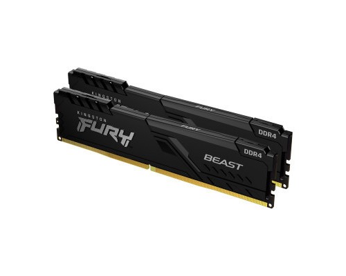 Модуль пам'яті для комп'ютера DDR4 8GB (2x4GB) 2666 MHz Fury Beast Black Kingston Fury (ex.HyperX) (KF426C16BBK2/8)
