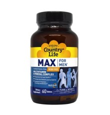 Мультивітамін Country Life Мультивітаміни і Мінерали для Чоловіків, Max for Men, 60 таб (CLF8135)