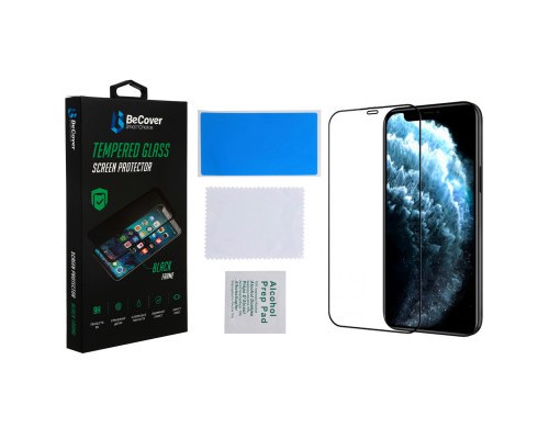 Скло захисне BeCover Apple iPhone 13 / 13 Pro Black (706663)