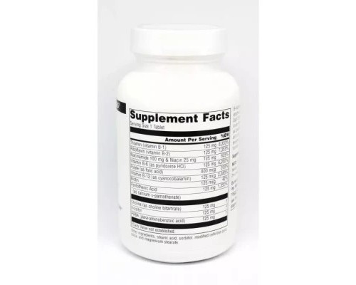 Вітамін Source Naturals Комплекс Вітамінів Групи B 125мг, 60 таблеток (SN0425)