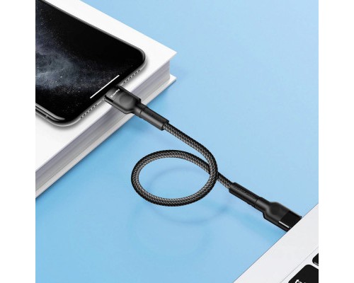 Дата кабель USB-C to Lightning 0.3m 3А black ColorWay (CW-CBPDCL054-BK)