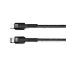 Дата кабель USB-C to Lightning 0.3m 3А black ColorWay (CW-CBPDCL054-BK)