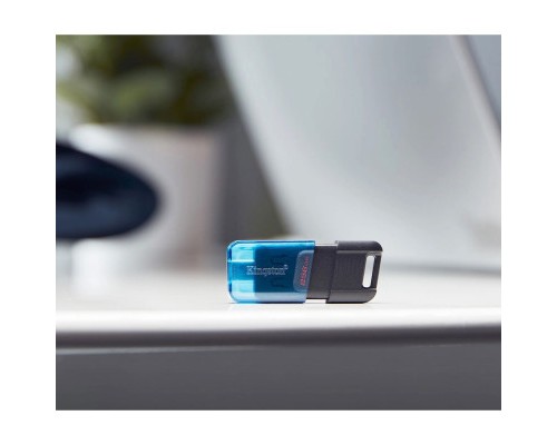 USB флеш накопичувач Kingston 64GB DataTraveler 80 M USB-C 3.2 Blue/Black (DT80M/64GB) 