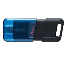 USB флеш накопичувач Kingston 64GB DataTraveler 80 M USB-C 3.2 Blue/Black (DT80M/64GB) 