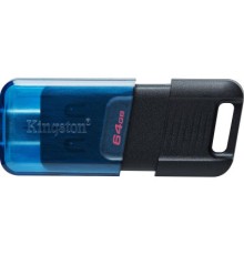 USB флеш накопичувач Kingston 64GB DataTraveler 80 M USB-C 3.2 Blue/Black (DT80M/64GB)