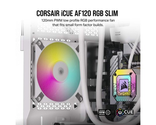 Кулер до корпусу Corsair iCUE AF120 RGB Slim White (CO-9050164-WW)