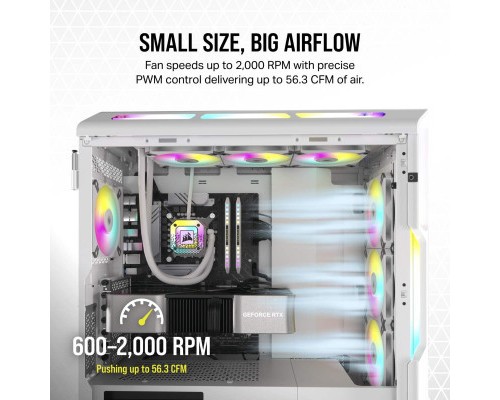 Кулер до корпусу Corsair iCUE AF120 RGB Slim White (CO-9050164-WW)