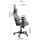 Крісло ігрове GT Racer X-8005 Dark Gray/Black