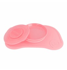 Набір дитячого посуду Twistshake Pastel Pink килимок з тарілкою (78129)