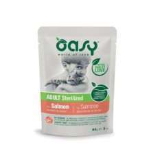 Вологий корм для кішок OASY Adult Sterilized з лососем 85 г (8053017343808)