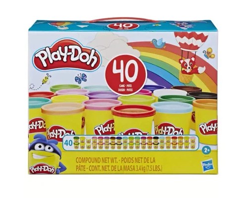 Набір для творчості Hasbro Play-Doh Набір пластиліну з 40 баночок (E9413)