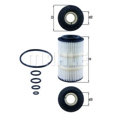 Фільтр масляний Mahle OX345/7D