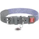 Нашийник для тварин WAUDOG Classic зі шкіри та відновленої бавовни L 25 мм х 38-49 см сірий (589311)