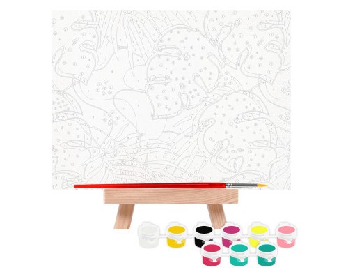 Картина по номерам Rosa Star Листя 15 х 20 см з мольбертом (4823098540519)