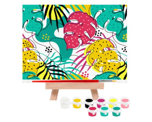 Картина по номерам Rosa Star Листя 15 х 20 см з мольбертом (4823098540519)